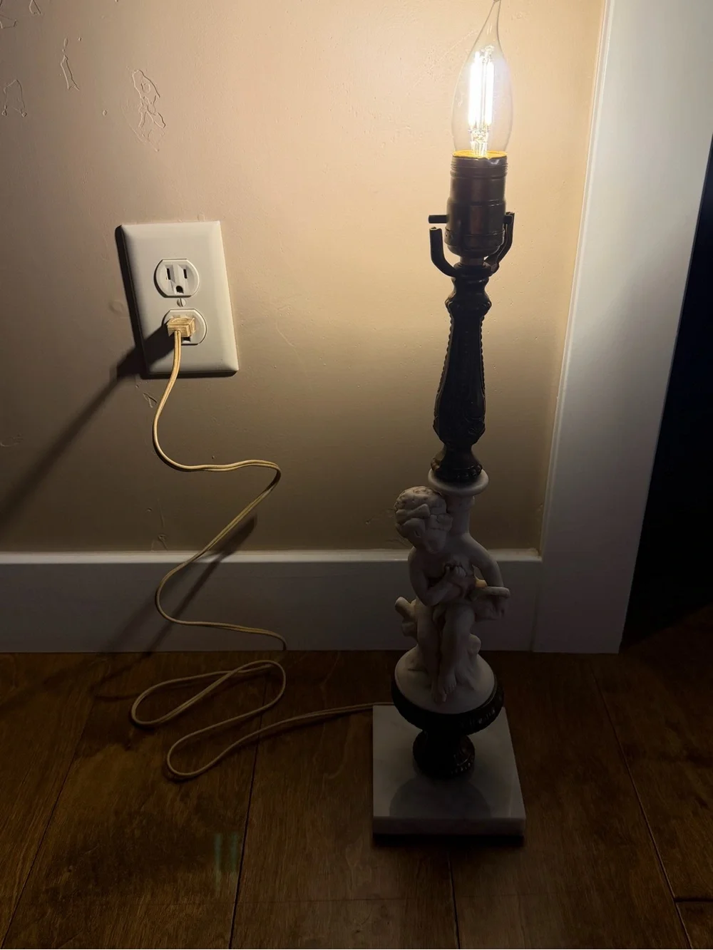 Hollywood Regency Cherub Lamp